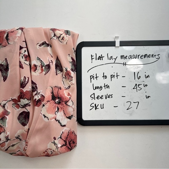 Three Pink Hearts Dress Womens XS Floral Print Maxi Pink High Low Hem Ruched‎ - Picture 13 of 13